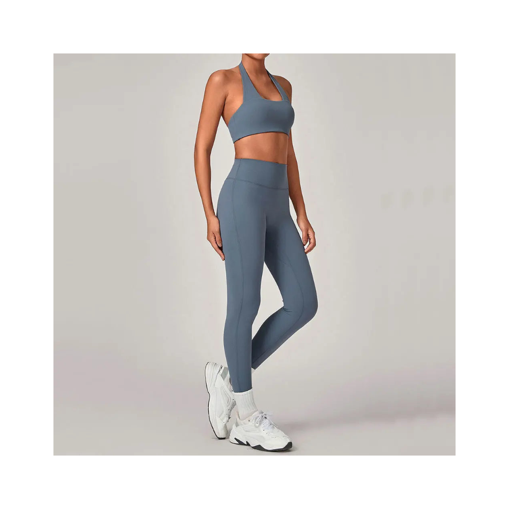 Women'S Yoga Clothes 2Pcs Exercise Set Quick Drying Gym Push up Running High Waist Leggings Yoga Suit Sexy Tight Bra Sportsweanl